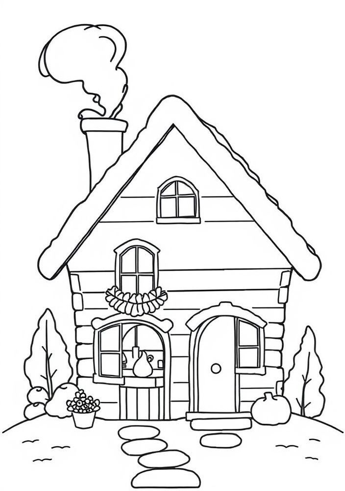 Desenho de Casa Aconchegante para colorir