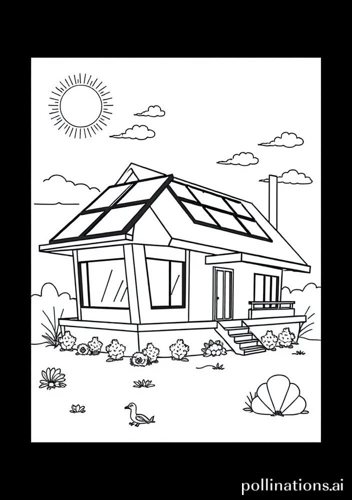 Desenho de Casa Futurista para colorir