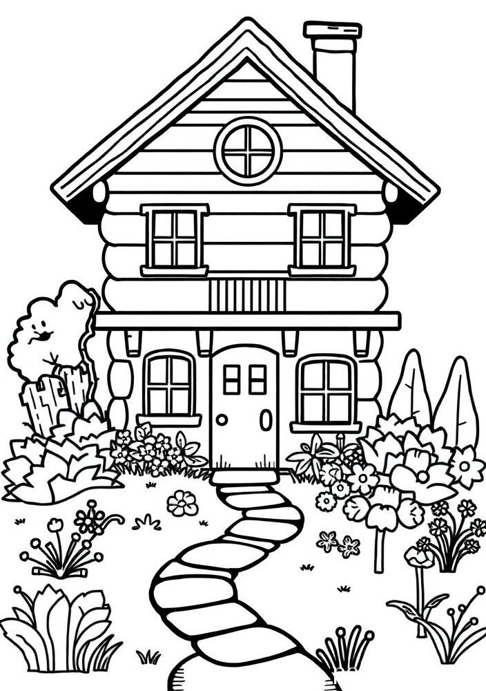 Desenho de Casa Subterrânea para colorir