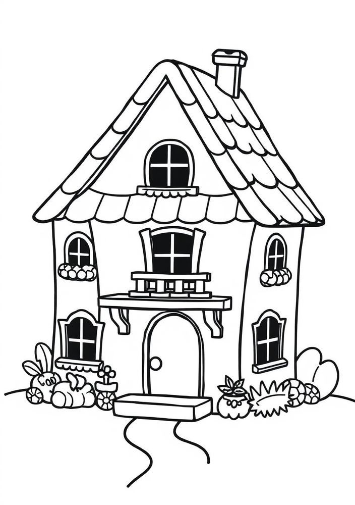 Desenho de Casa de Brinquedo para colorir