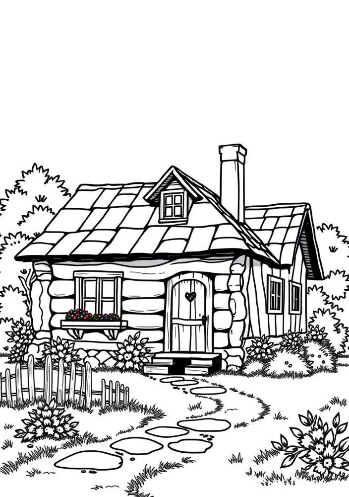 Desenho de Casa de Campo para colorir