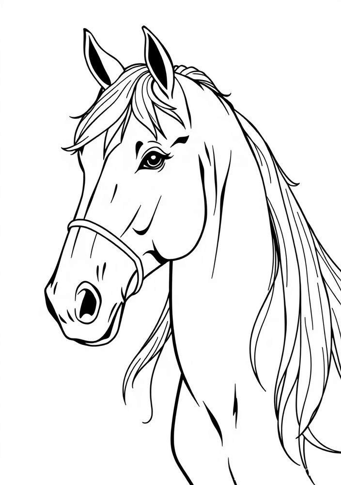 Desenho de Cavalo Árabe para Colorir