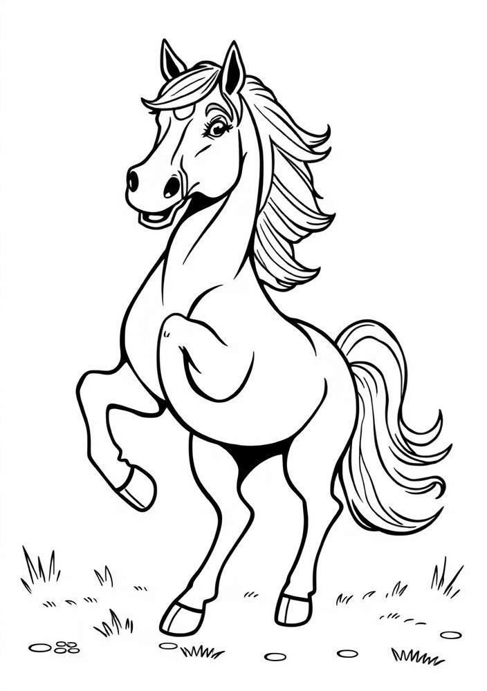 Desenho de Cavalo dançante para colorir