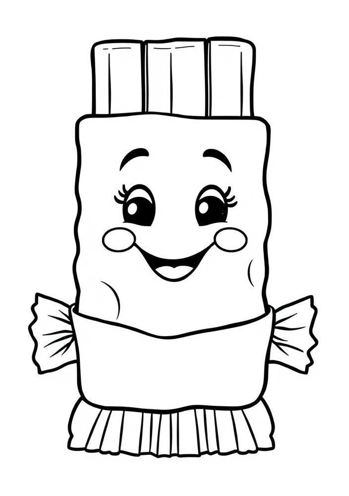 Desenho de Chocolate Kawaii para colorir