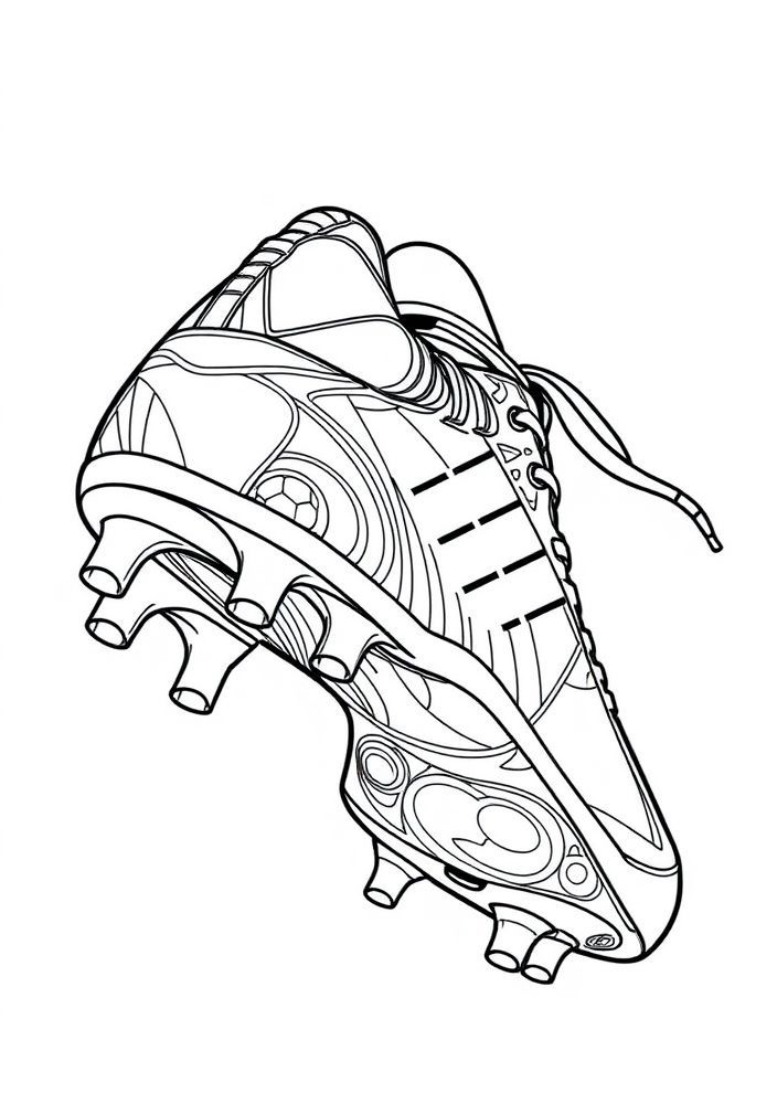 Desenho de Chuteira de Futebol para Colorir