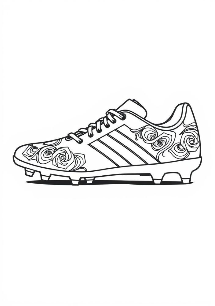 Desenho de Chuteira de Futebol para colorir