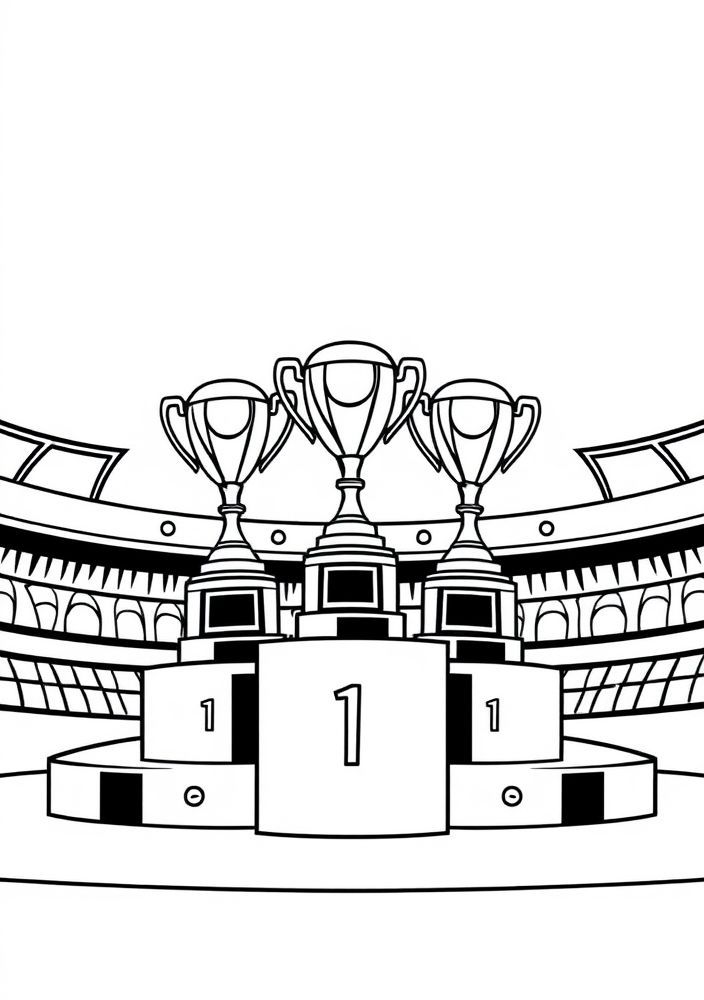 Desenho de Copas de Futebol para colorir