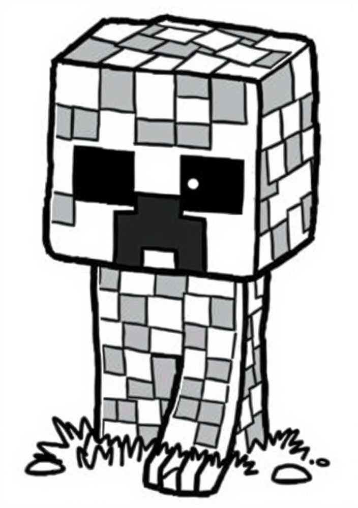 Desenho de Creeper explosivo para colorir