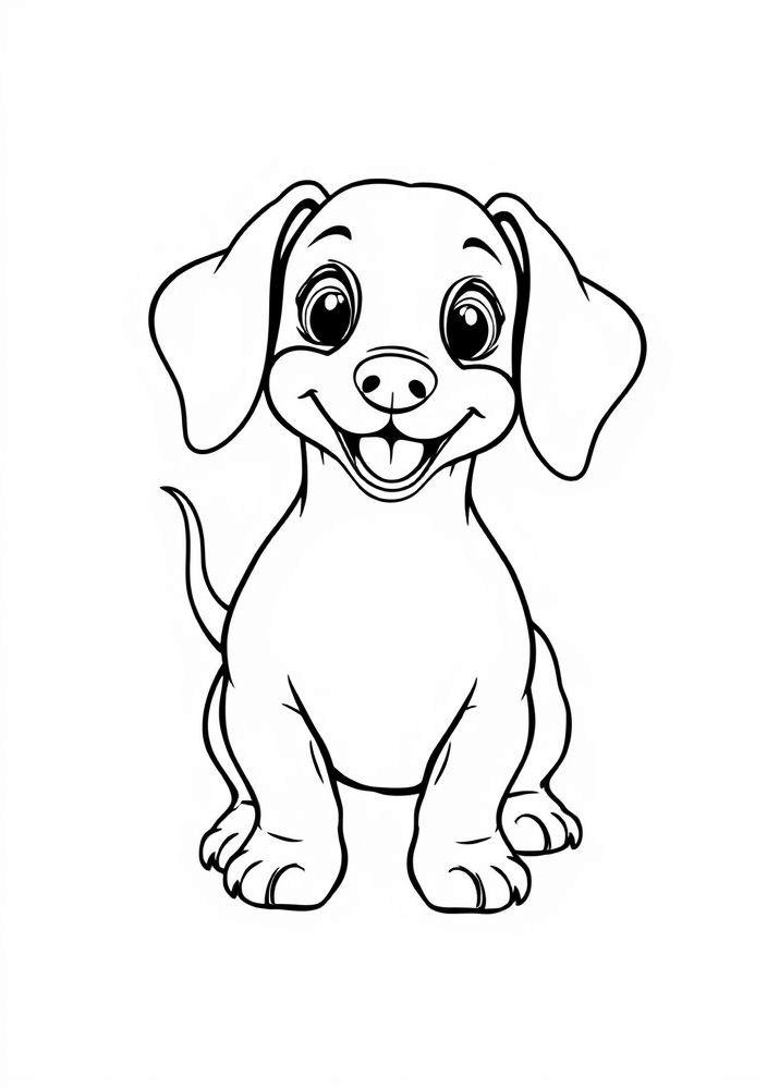 Desenho de Dachshund (salsichinha) para colorir