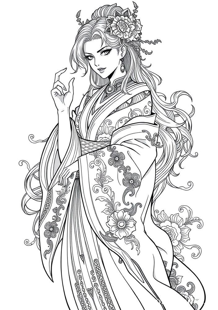 Desenho de Daki para colorir