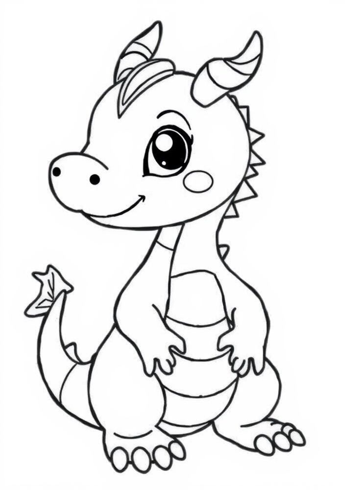 Desenho de Draga Fofa para colorir