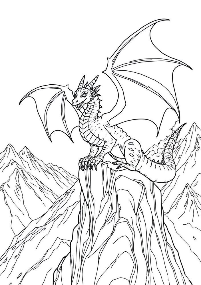 Desenho de Dragão da Montanha para colorir