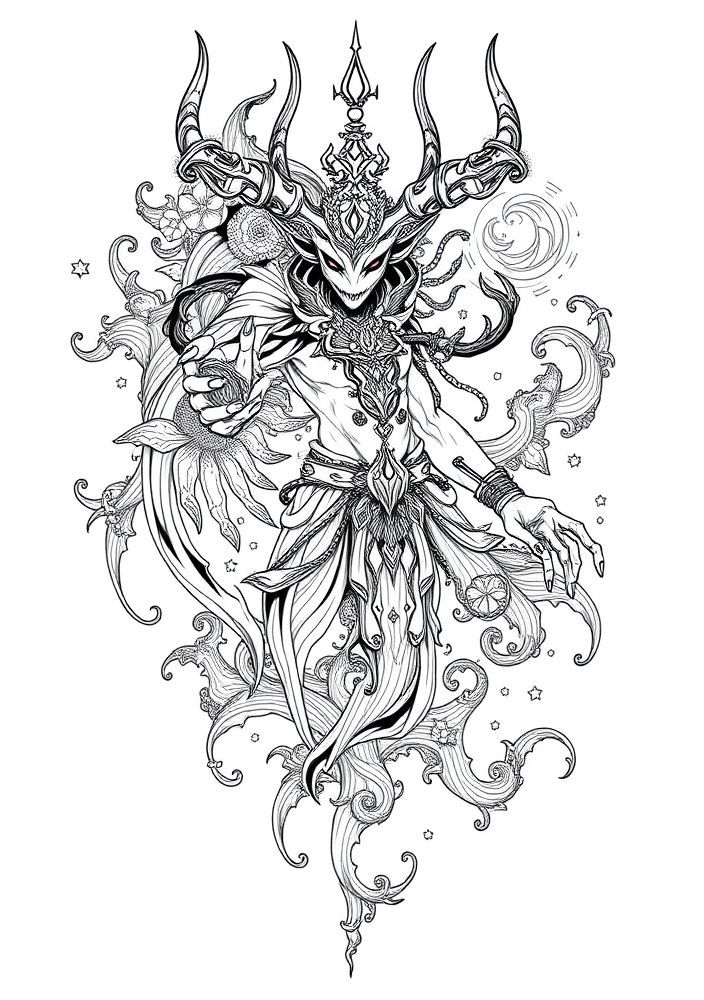 Desenho de Enmu para colorir