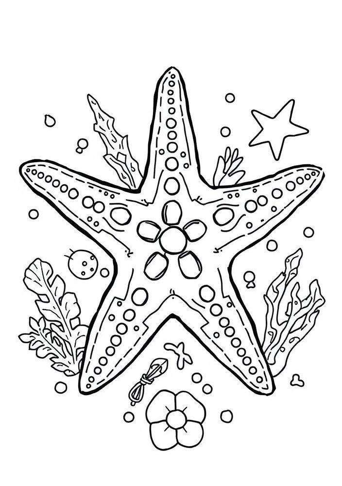 Desenho de Estrela do Mar para colorir