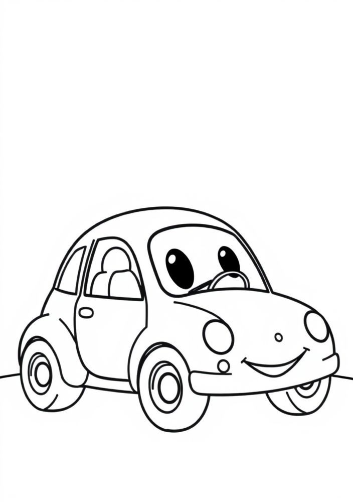 Desenho de Figurinha de Carro para colorir