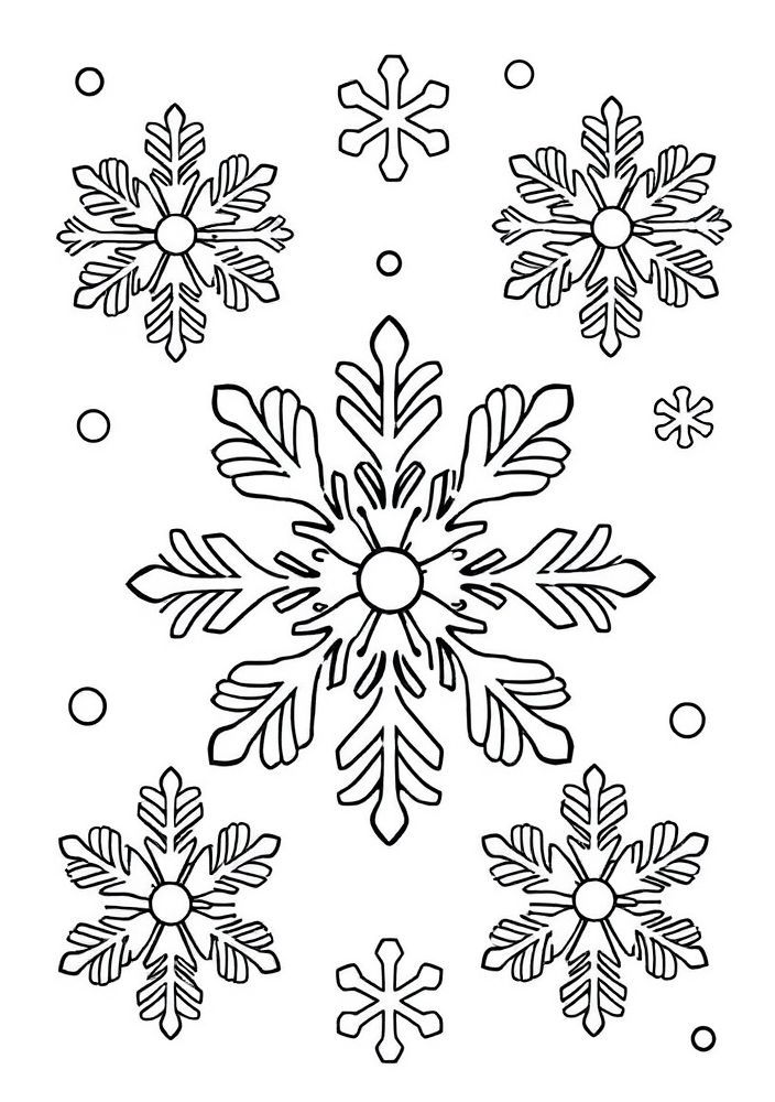 Desenho de Floquinhos de Neve Fofos para colorir