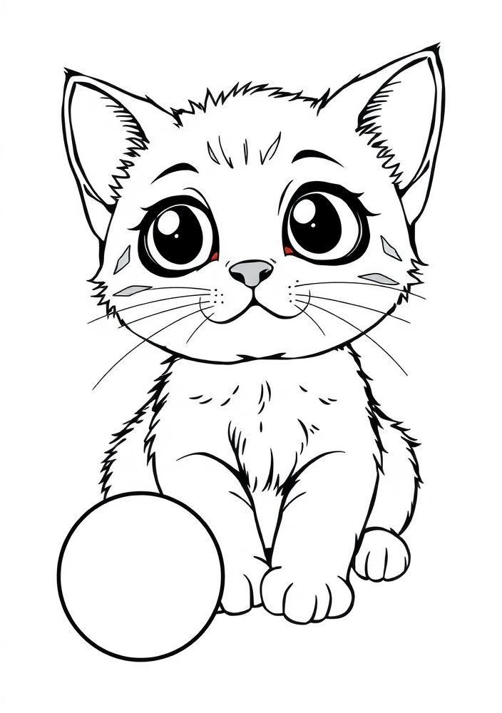 Desenho de Gato Gracioso para colorir
