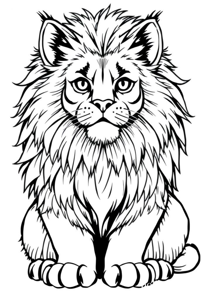 Desenho de Gato Parecido com Leão para colorir