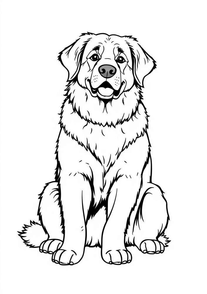 Desenho de Grandes Cães para Colorir