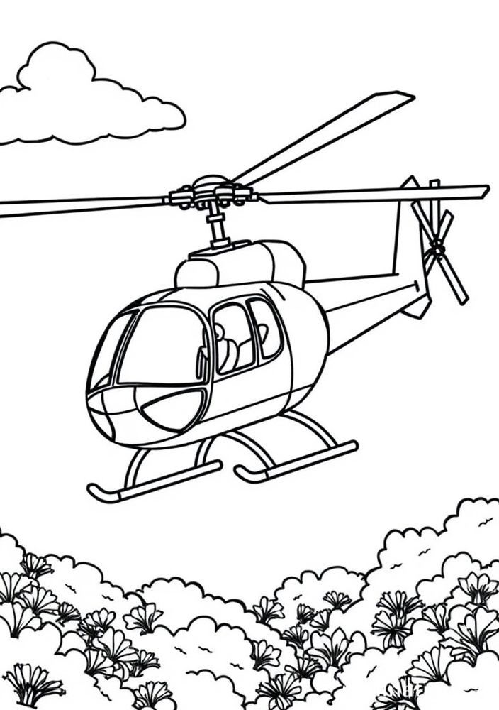 Desenho de Helicóptero para colorir
