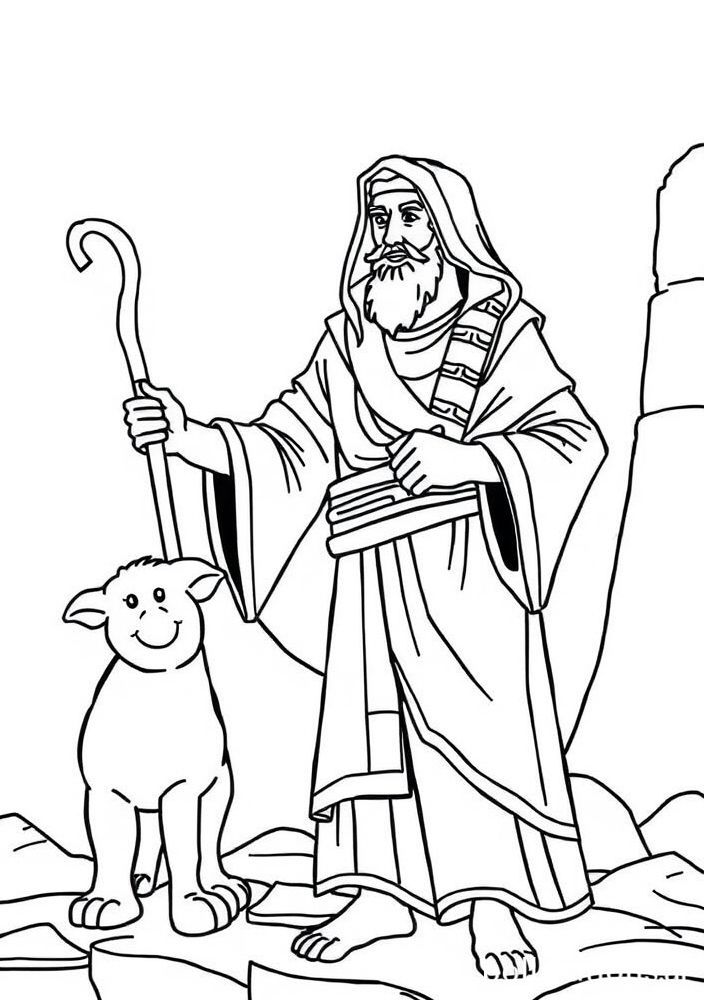 Desenho de José no Egito para colorir