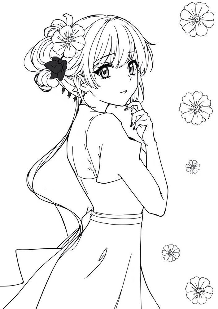 Desenho de Kanao Tsuyuri para colorir