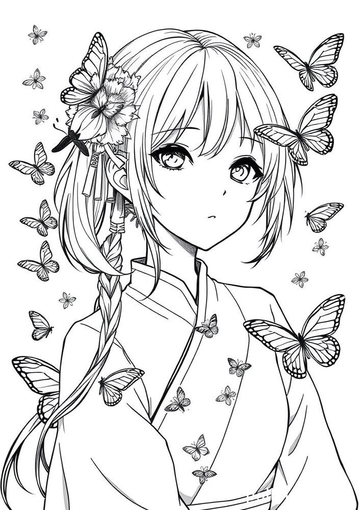 Desenho de Kanao Tsuyuri para colorir