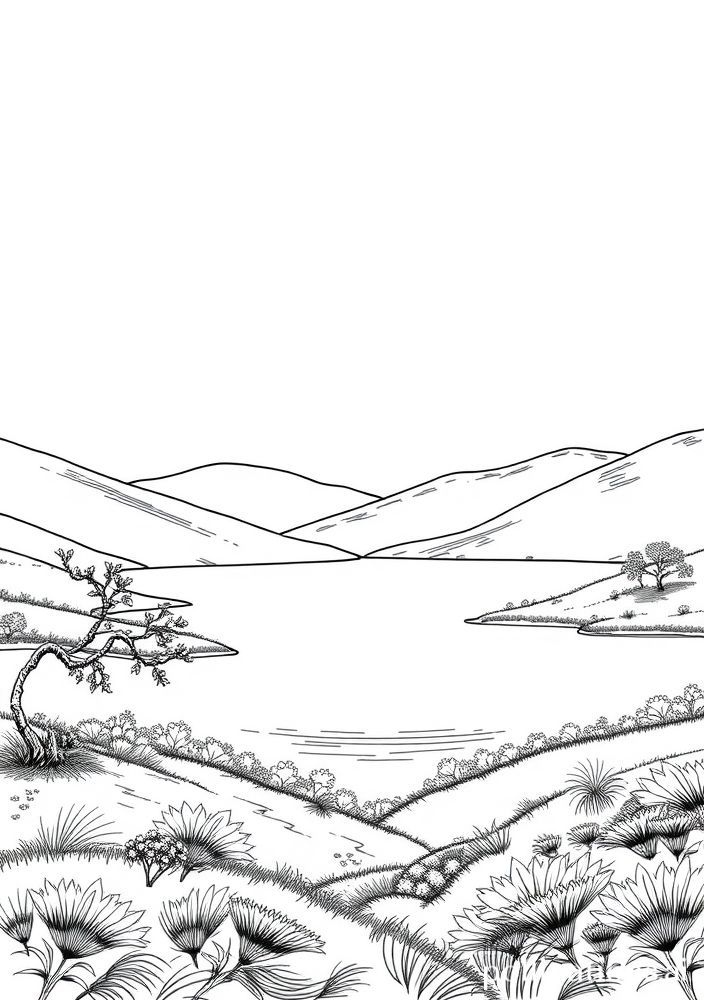 Desenho de Lago Serene para colorir