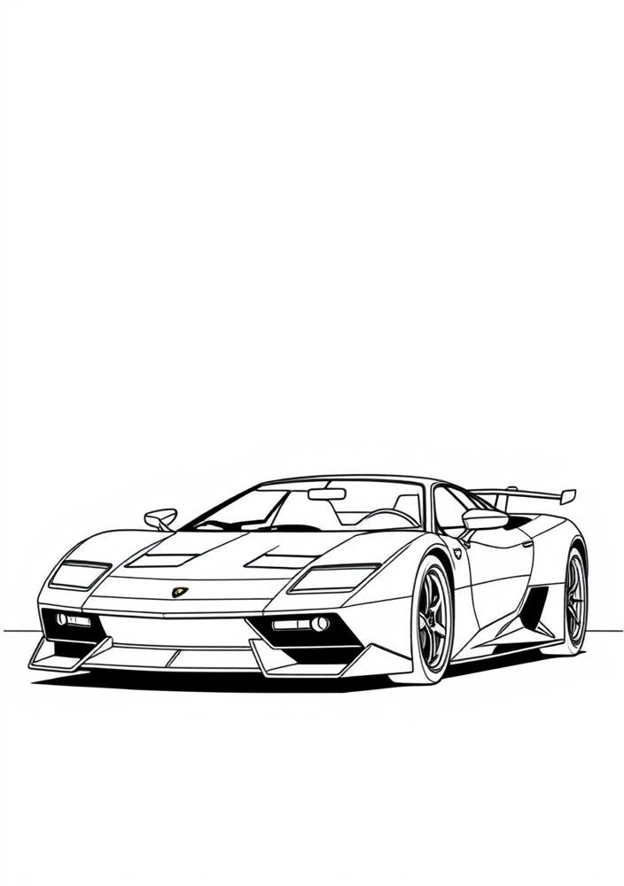 Desenho de Lamborghini 5-95 Zagato para colorir