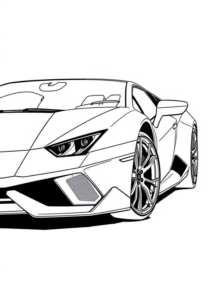 Desenho de Lamborghini Aventador para colorir