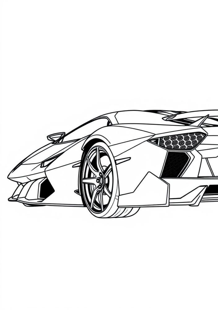 Desenho de Lamborghini Aventador para colorir