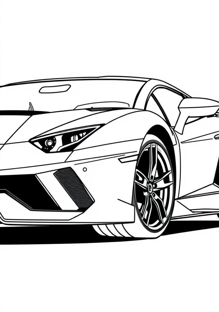 Desenho de Lamborghini Aventador para colorir