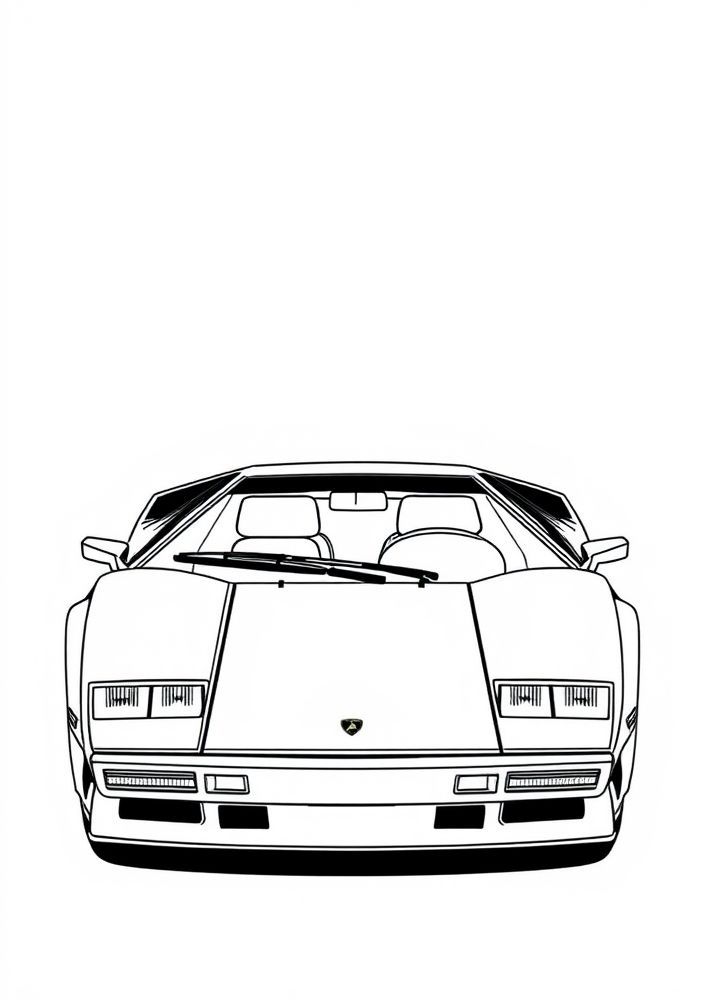 Desenho de Lamborghini Countach para colorir