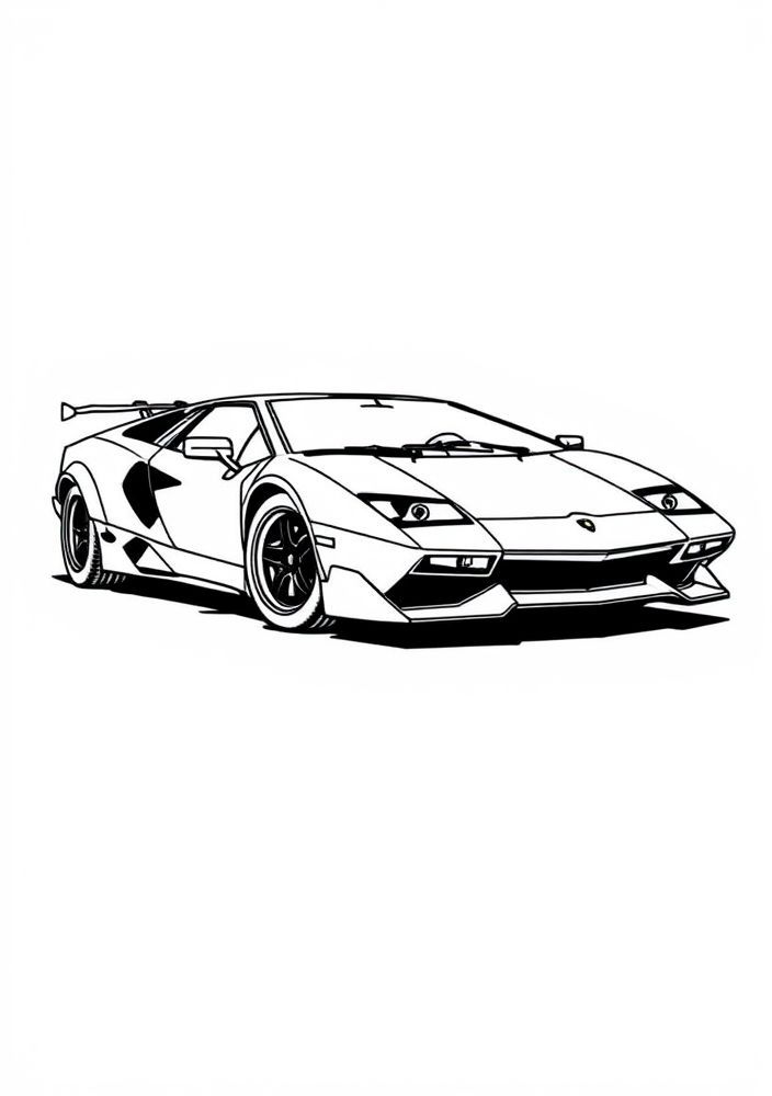 Desenho de Lamborghini Countach para colorir