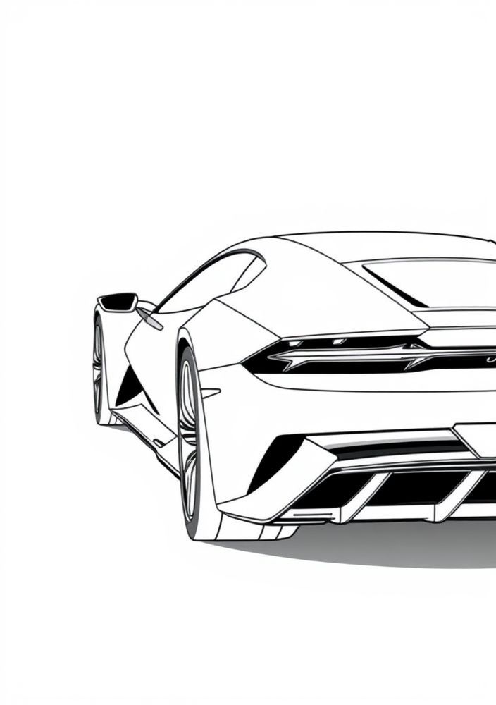 Desenho de Lamborghini Estoque para colorir