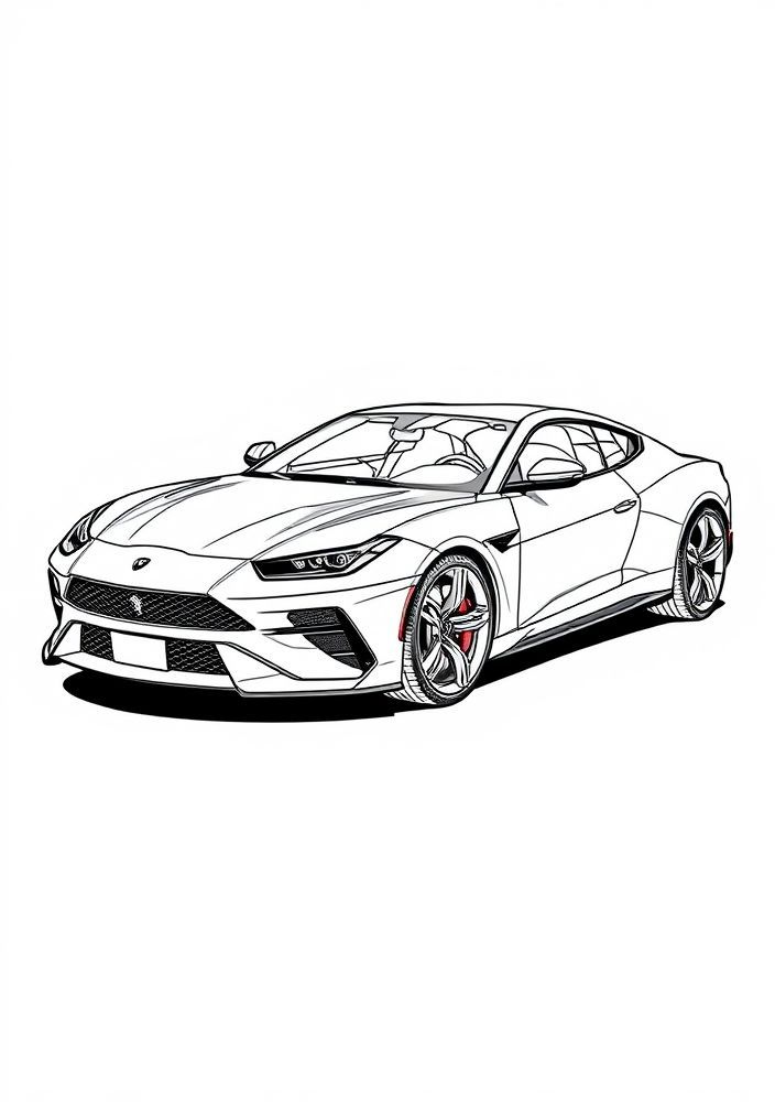 Desenho de Lamborghini Estoque para colorir