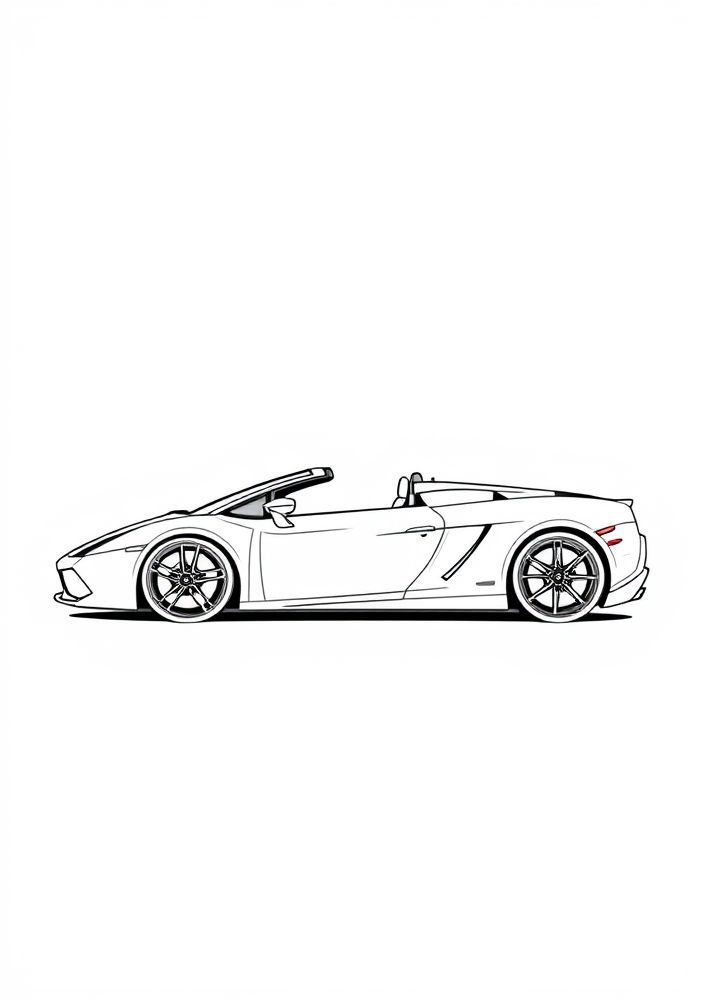 Desenho de Lamborghini Gallardo Spyder para colorir