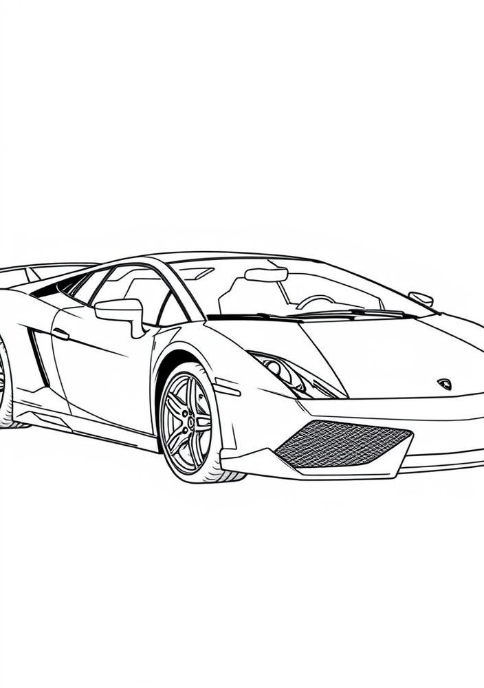 Desenho de Lamborghini Gallardo para colorir
