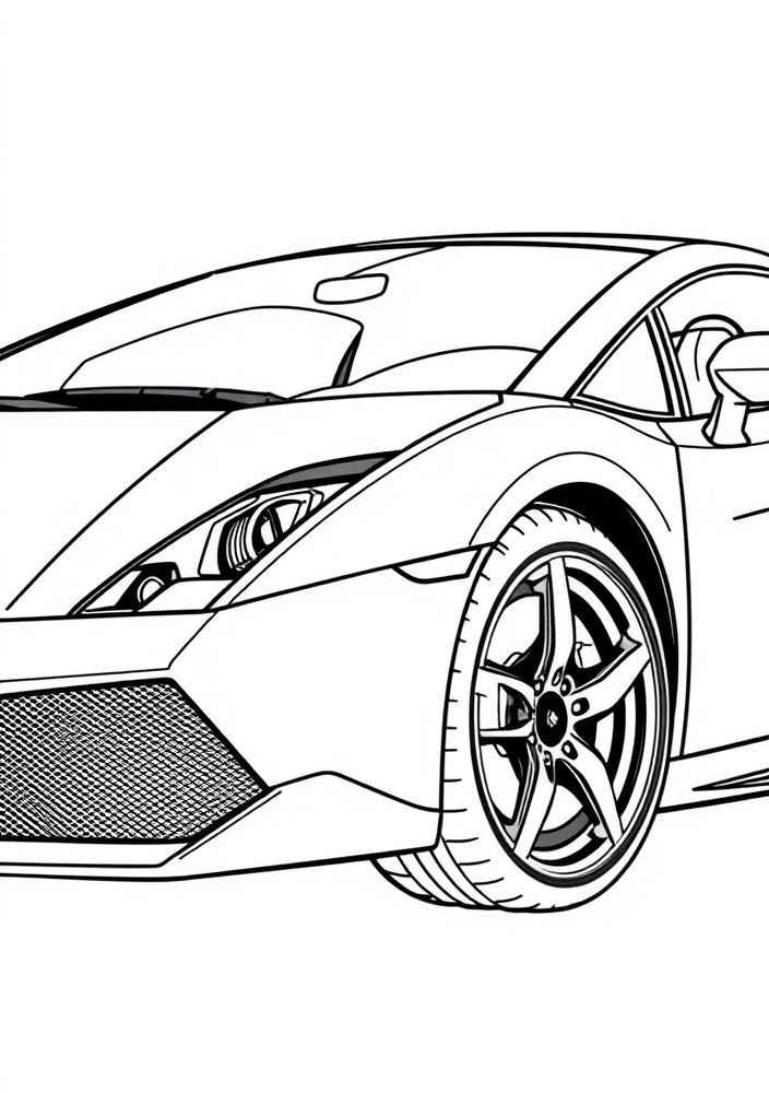Desenho de Lamborghini Gallardo para colorir