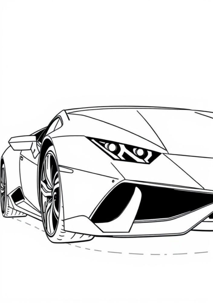 Desenho de Lamborghini Huracán para colorir