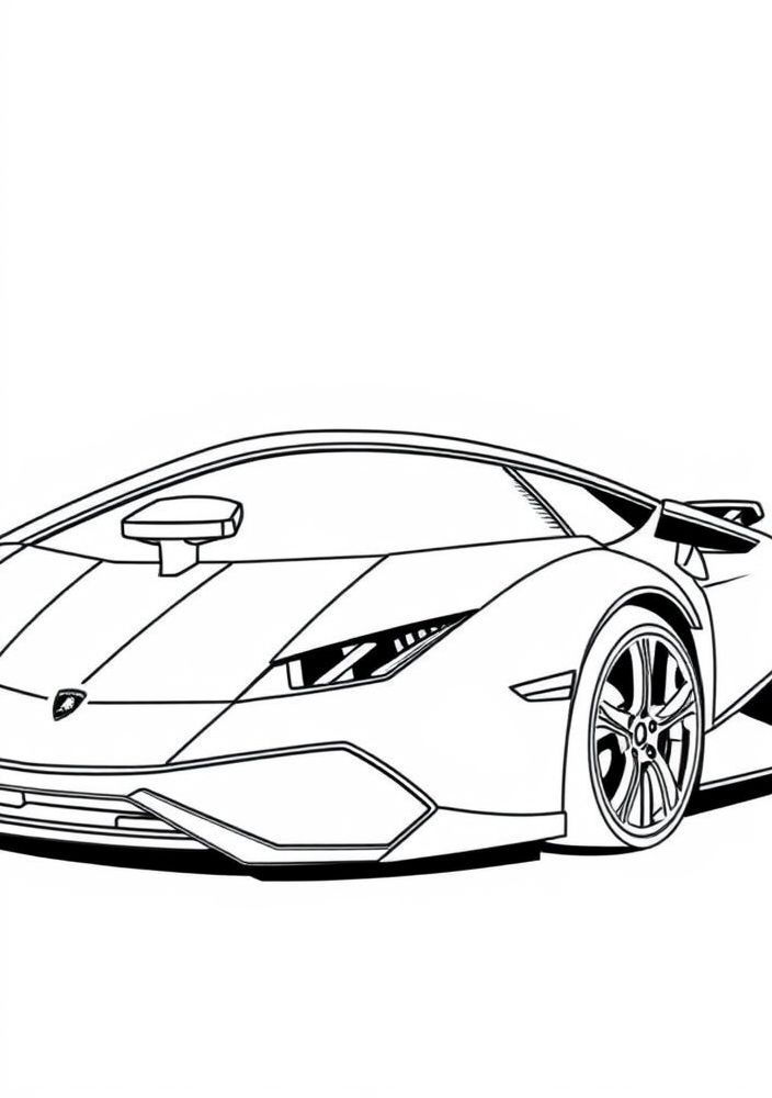 Desenho de Lamborghini Huracán para colorir