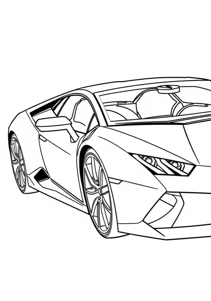 Desenho de Lamborghini Huracán para colorir