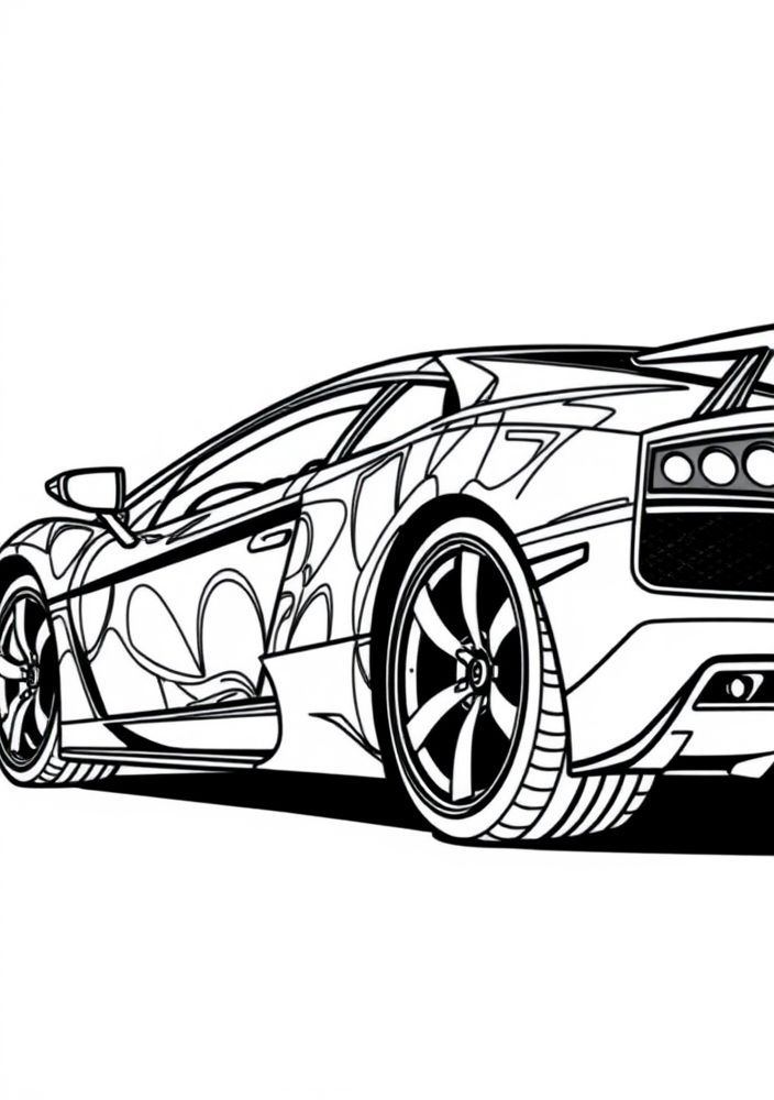 Desenho de Lamborghini Murciélago para colorir