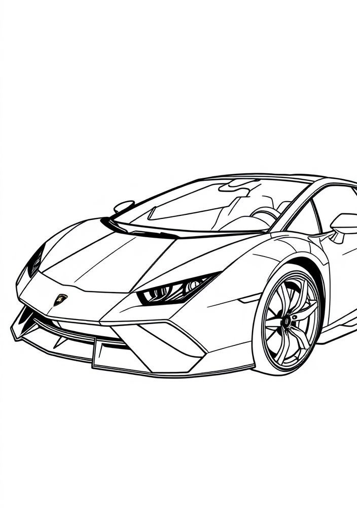 Desenho de Lamborghini Sian para colorir