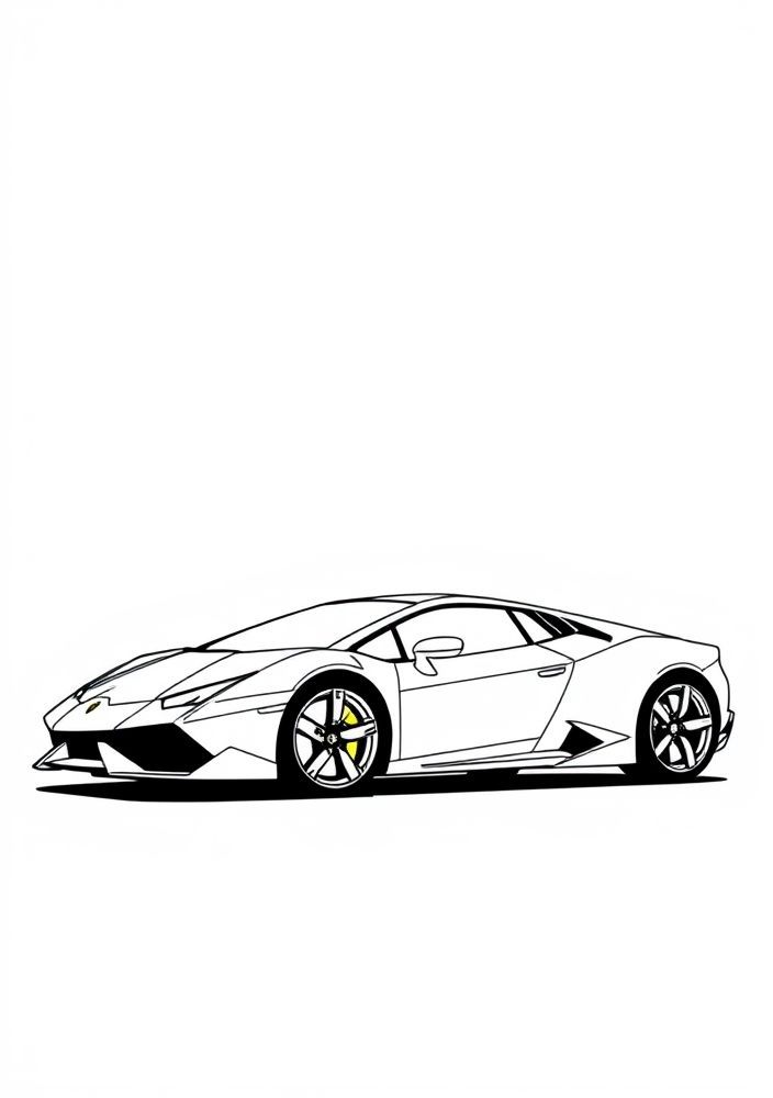 Desenho de Lamborghini Silhouette para colorir