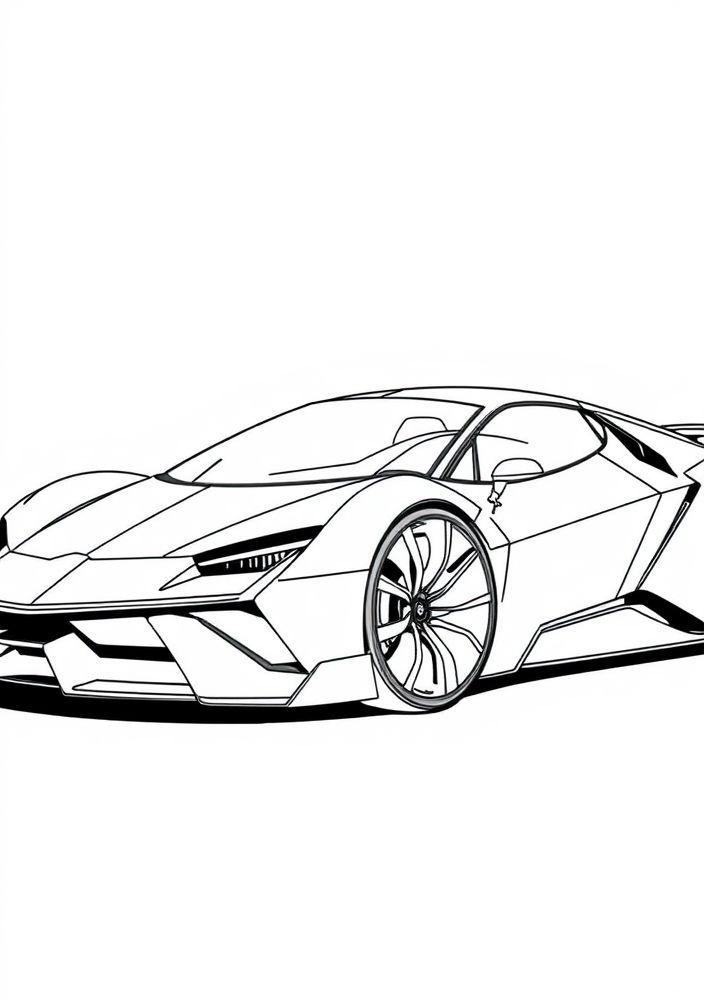 Desenho de Lamborghini Terzo Millennio para colorir