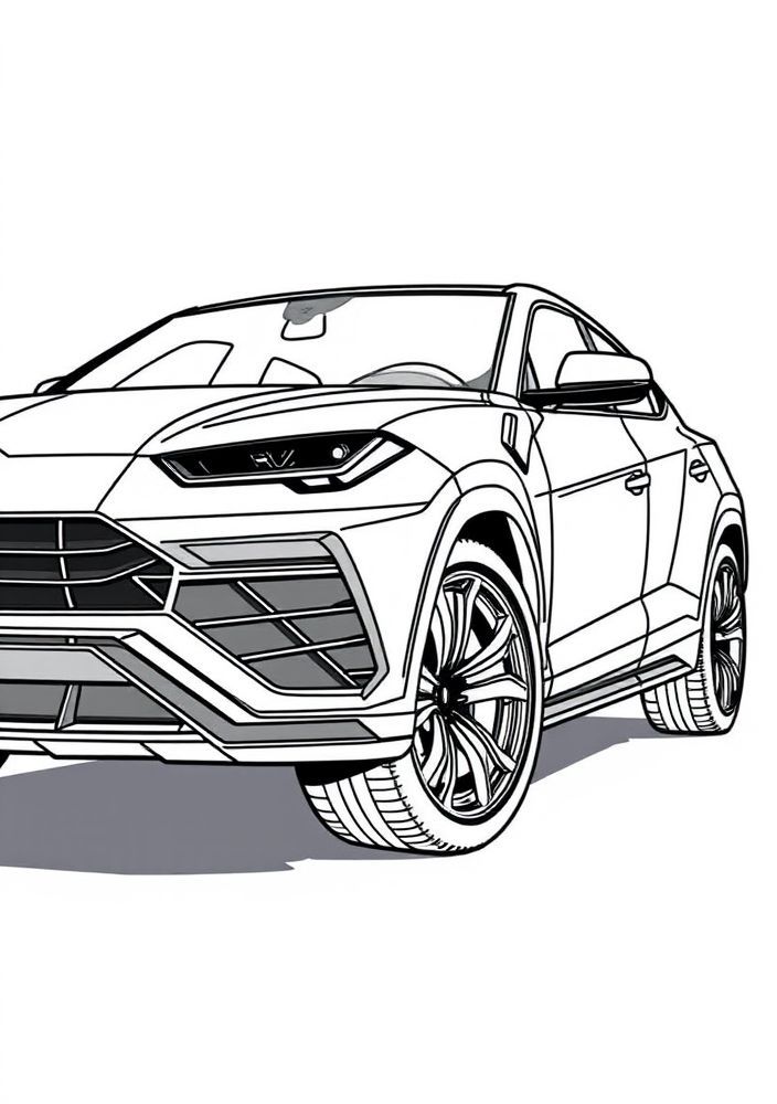 Desenho de Lamborghini Urus para colorir