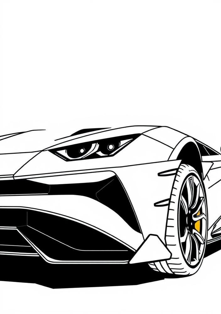 Desenho de Lamborghini Urus para colorir