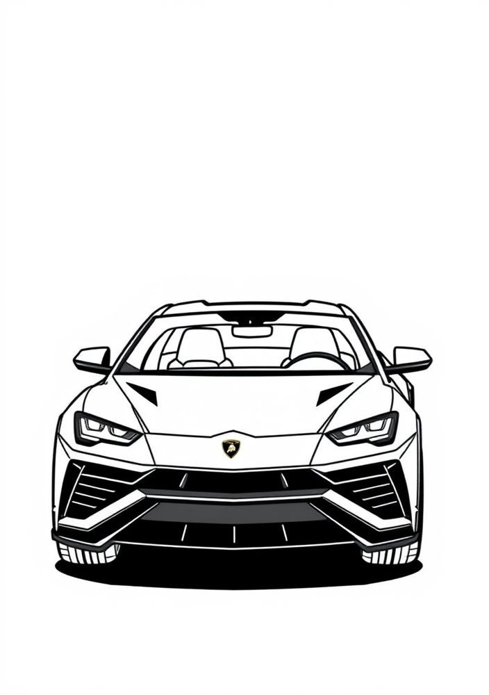 Desenho de Lamborghini Urus para colorir