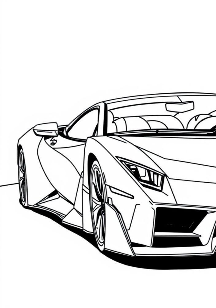 Desenho de Lamborghini Veneno para colorir